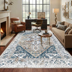Tapis persan vintage bleu