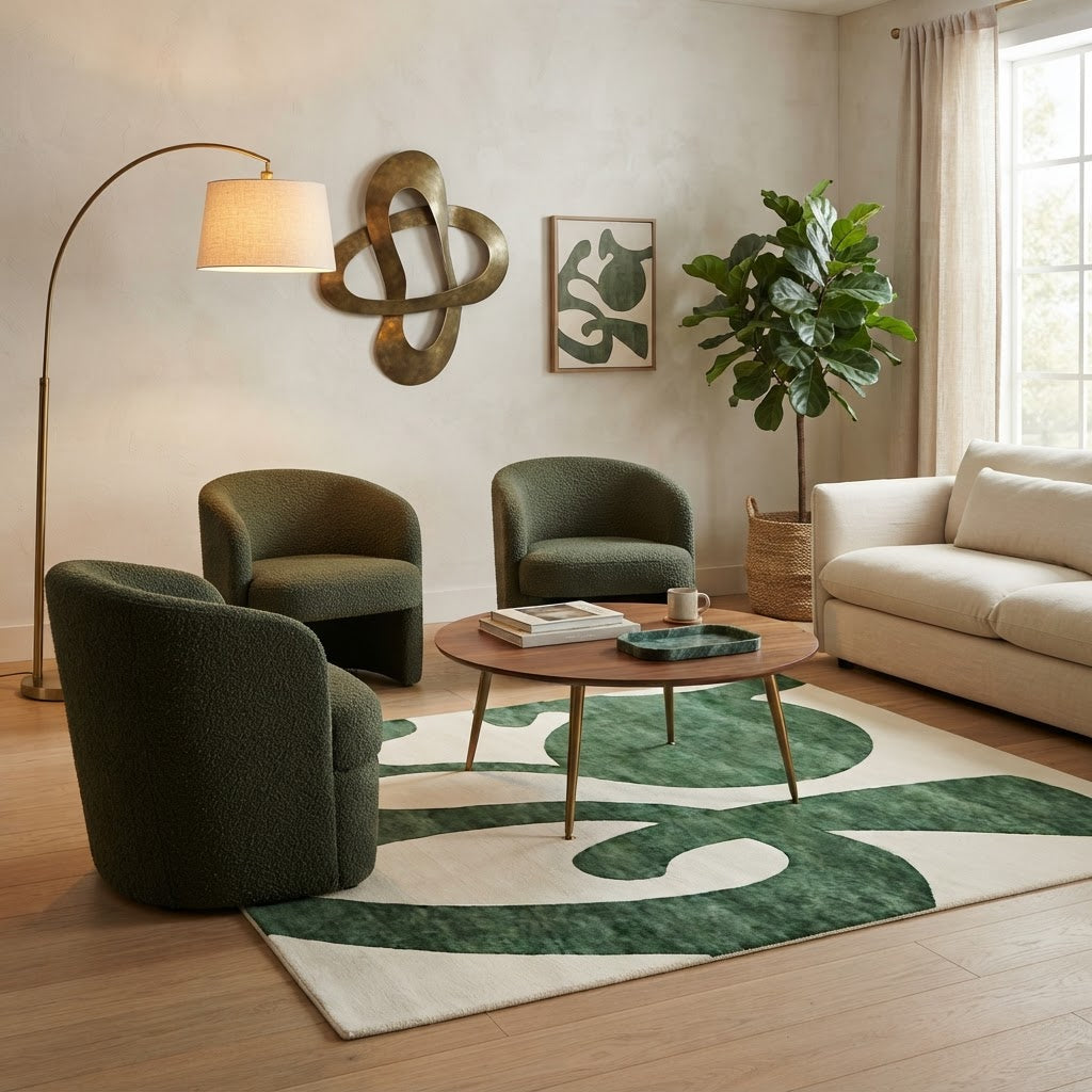 Tapis Vert abstrait