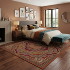 Tapis persan vintage rouge