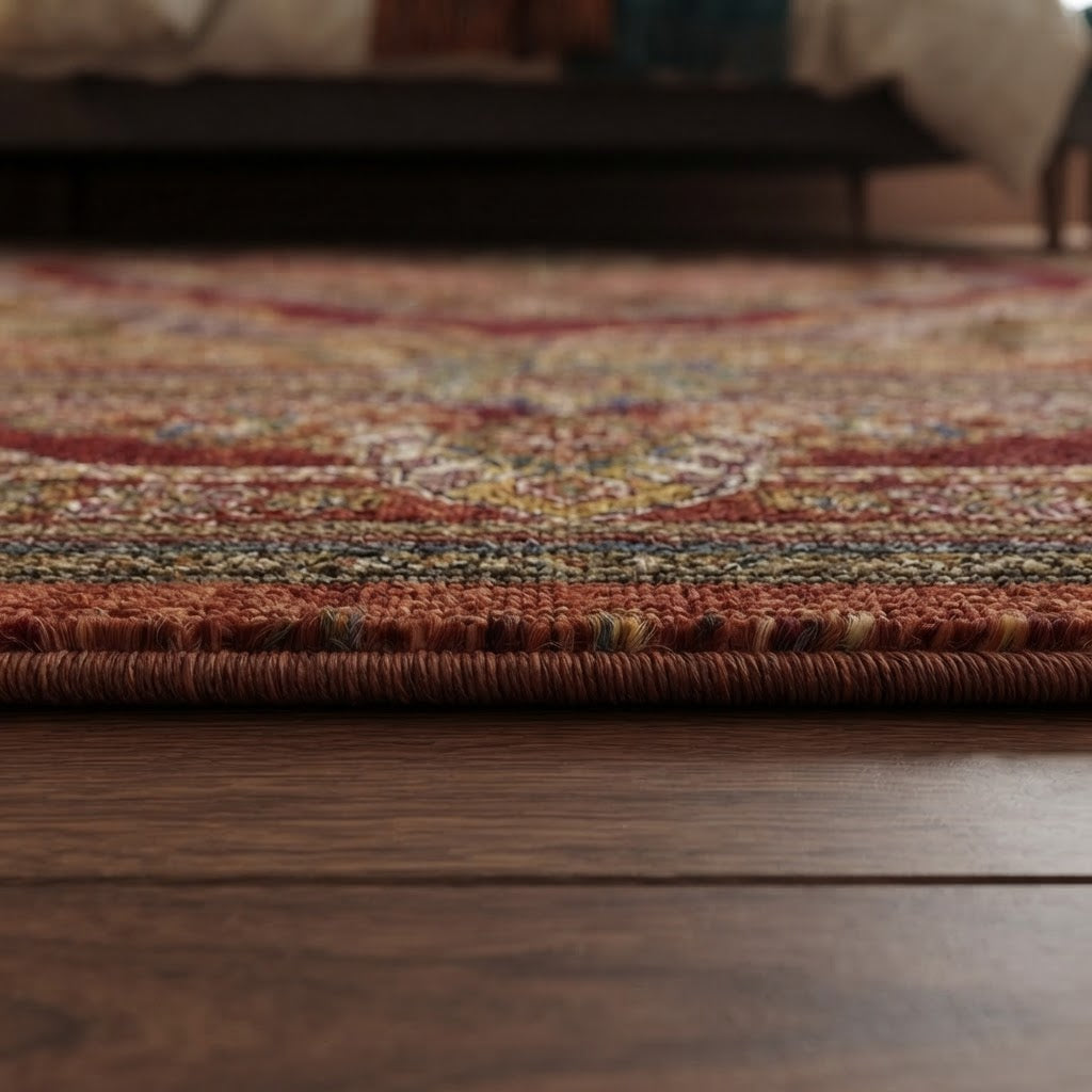 Tapis persan vintage rouge