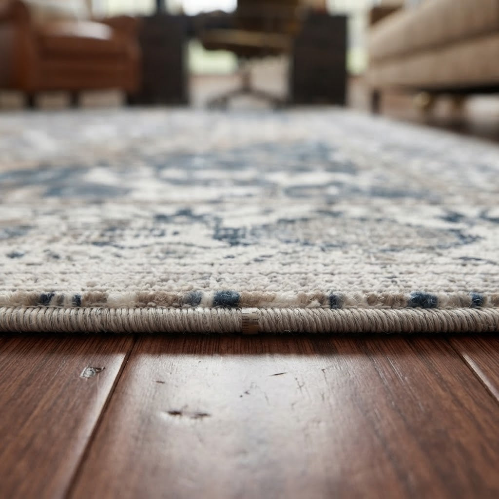 Tapis persan vintage bleu