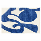Tapis bleu abstrait