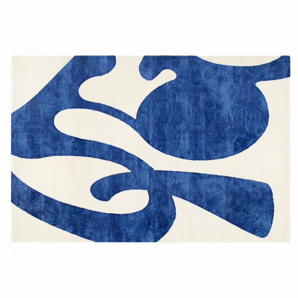 Tapis bleu abstrait