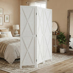 Paravent campagnard en bois blanc