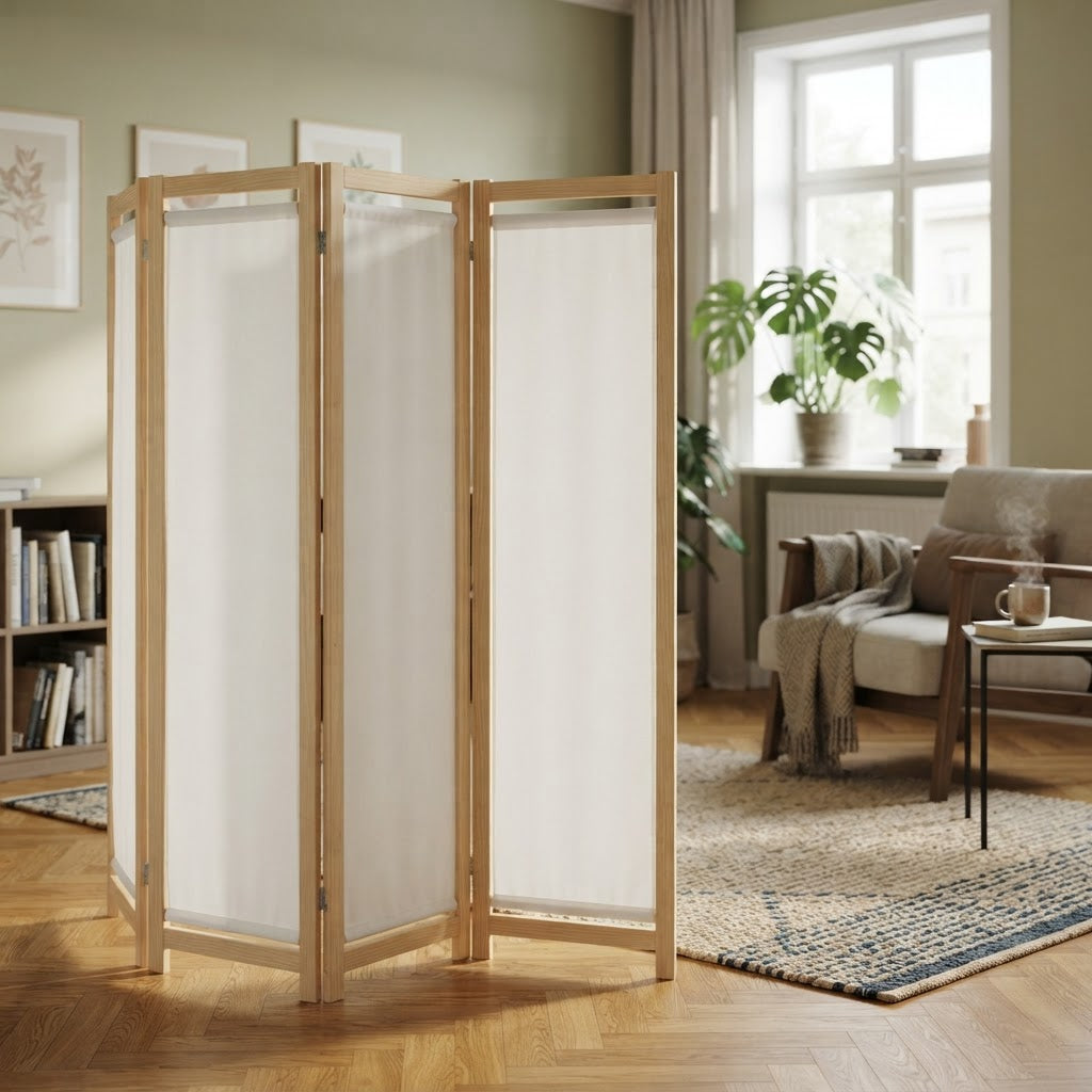 Paravent pliable en tissu
